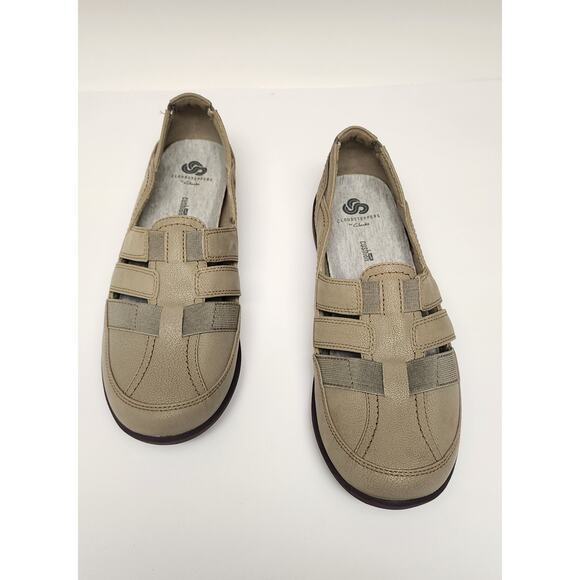 Clarks Cloudsteppers Sillian Stork Fisherman Sand Tan Flat Shoes Size 10M - Picture 3 of 13